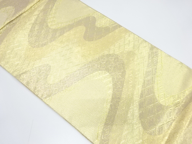 本場筑前博多　佐賀錦　流水模様織り出し　袋帯